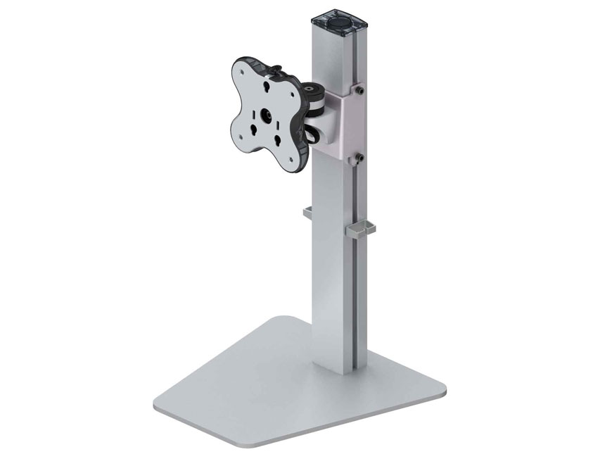 EEFS-4510 Rail Stand Series Single Monitor Arm - Free Standing Type